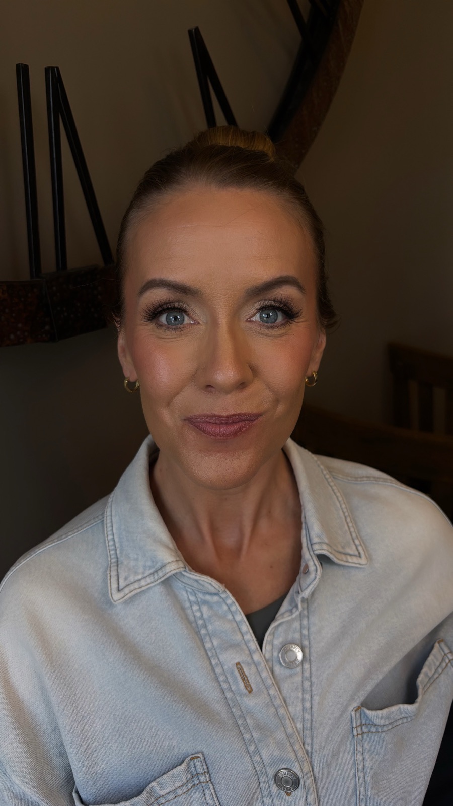 Bridal client with soft glam makeup